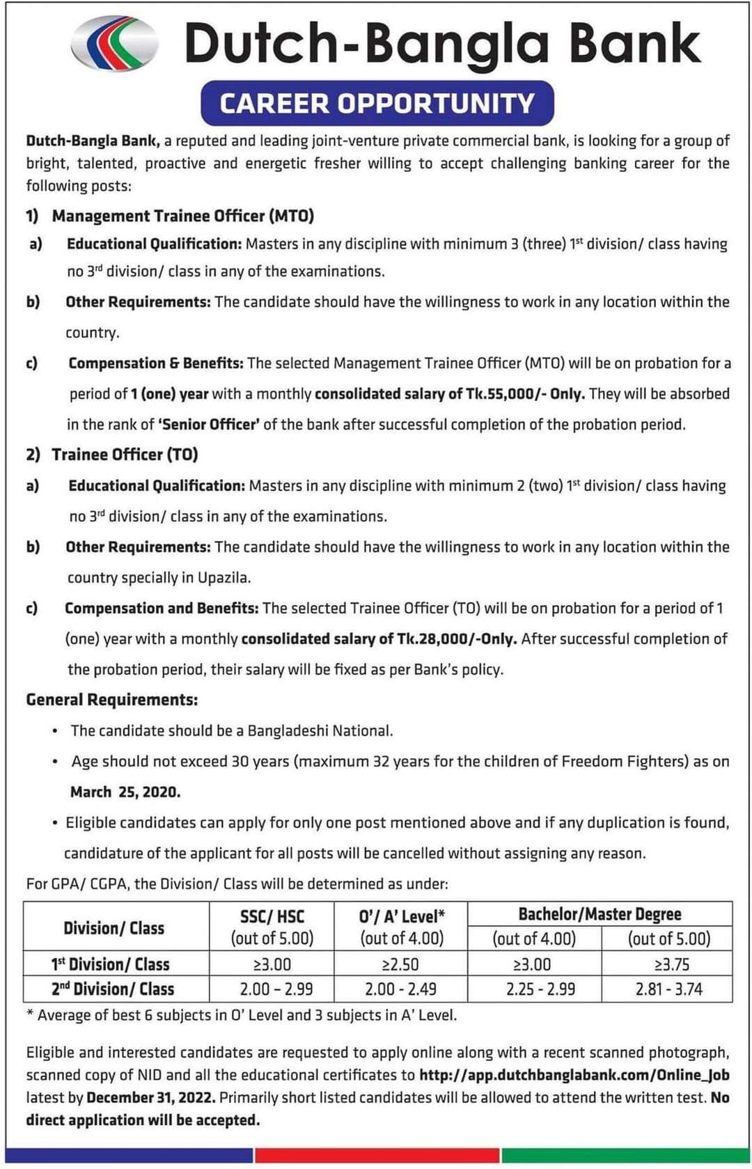 Management Trainees Dutch Bangla Bank management-trainees-dutch-bangla-bank